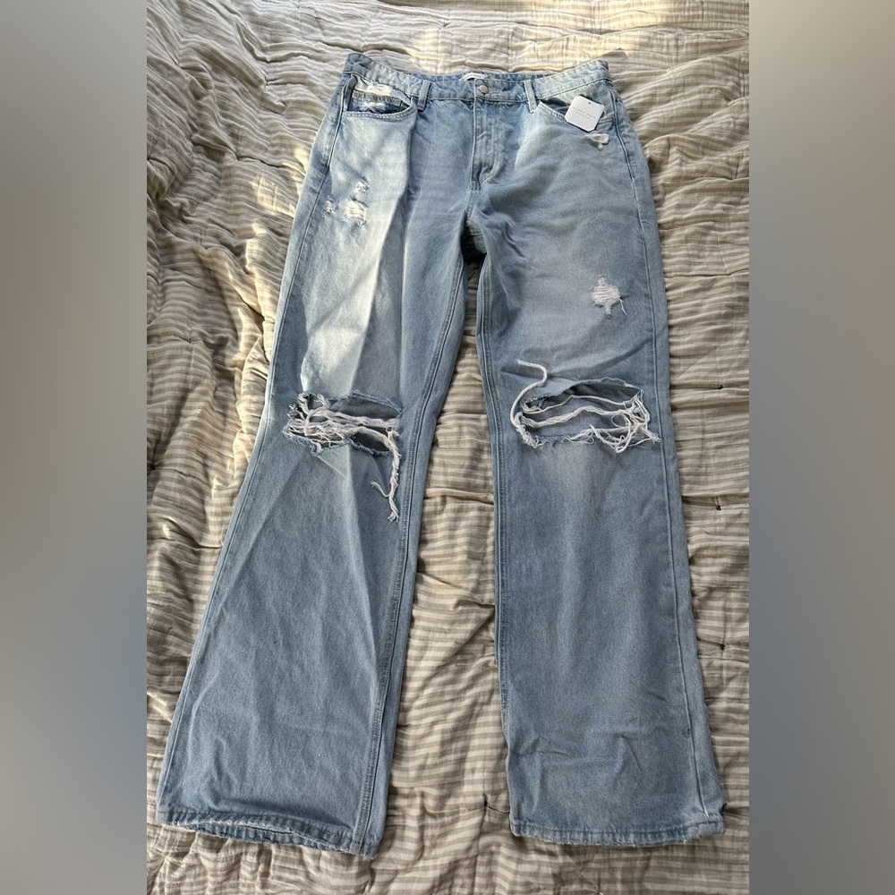 Altar'd State Light Blue Distressed Boyfriend Jeans
